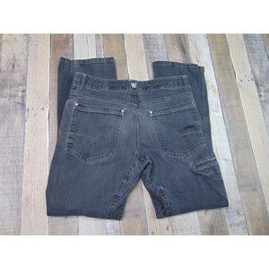 Kuhl Men 34 x 32 Hiking Pants Raw Denim Gray Camp Work Riot Jeans Outdoor